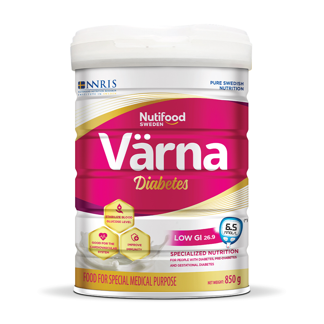 Sữa Varna Diabetes 850g dành cho người bệnh tiểu đường